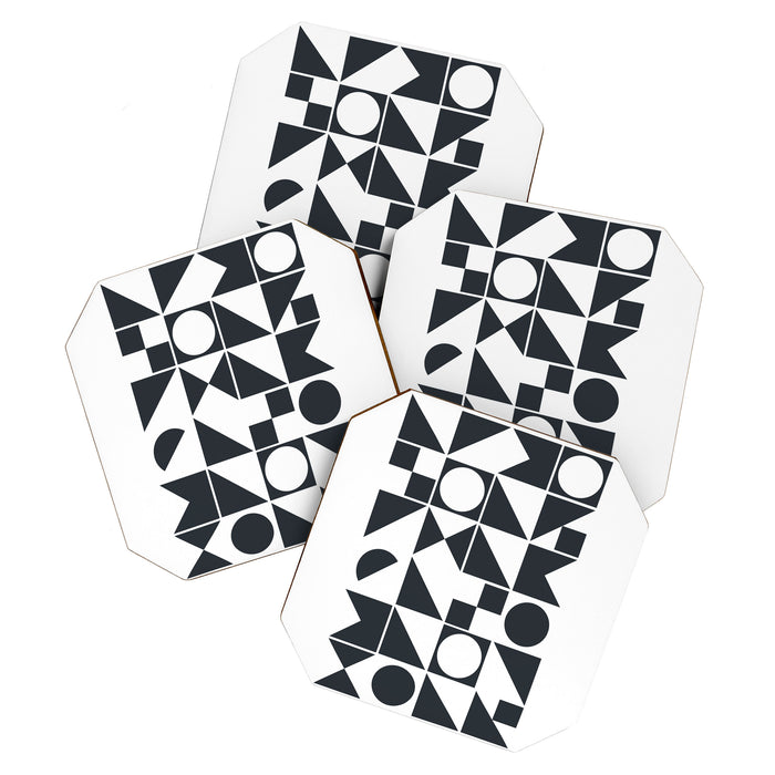 Mid Century Geometric 10 Coaster Gallery Image 1