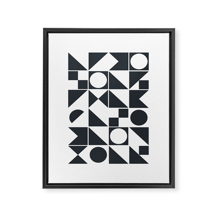 Mid Century Geometric 10 Framed Canvas Print Gallery Image 1