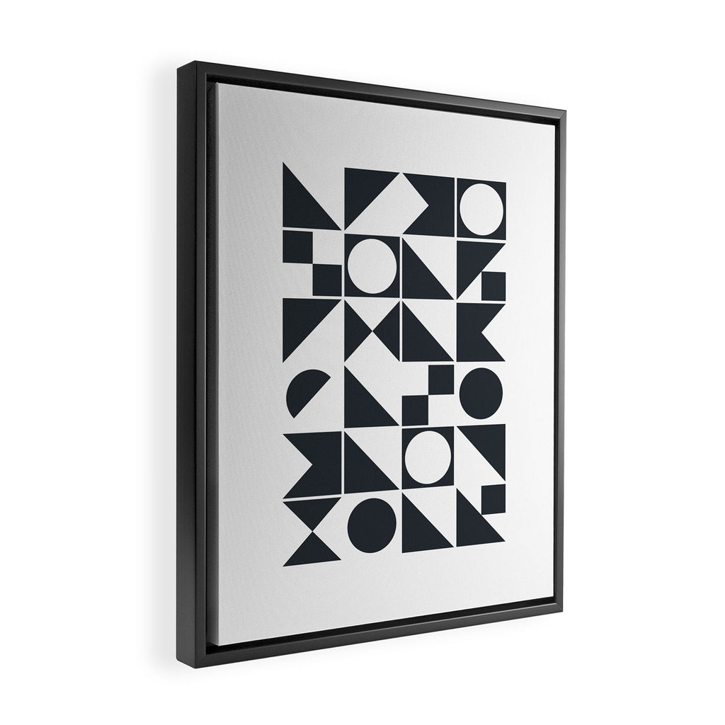 Mid Century Geometric 10 Framed Canvas Print Gallery Image 2