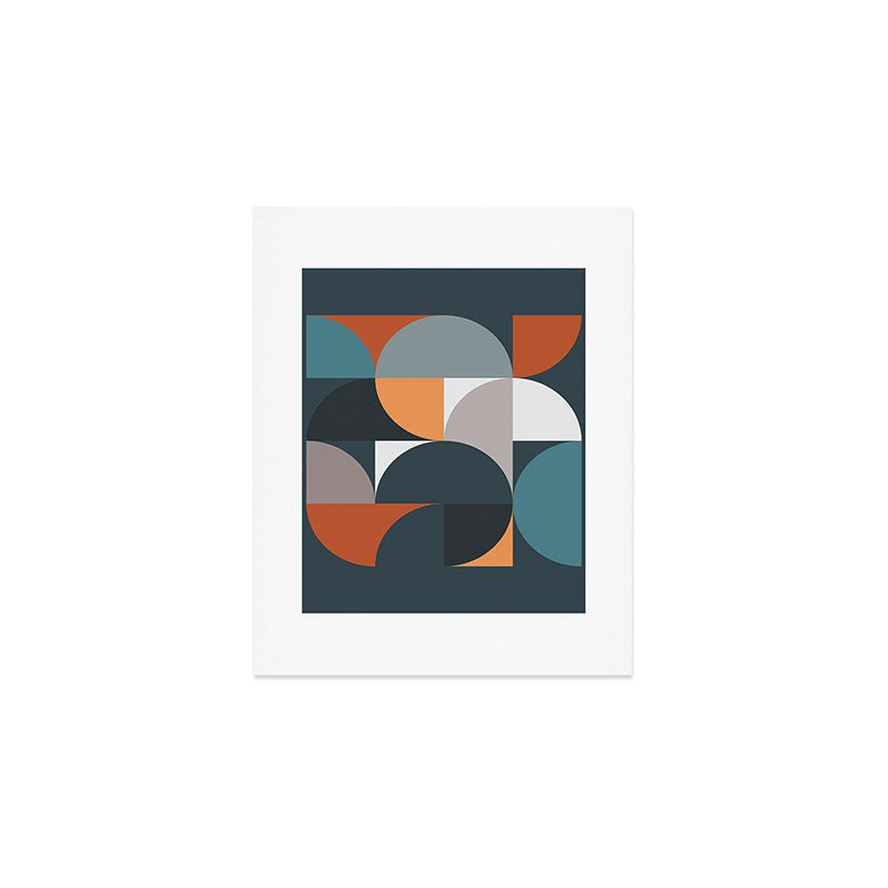 Mid Century Geometric 11/2 Art Print Gallery Image 1