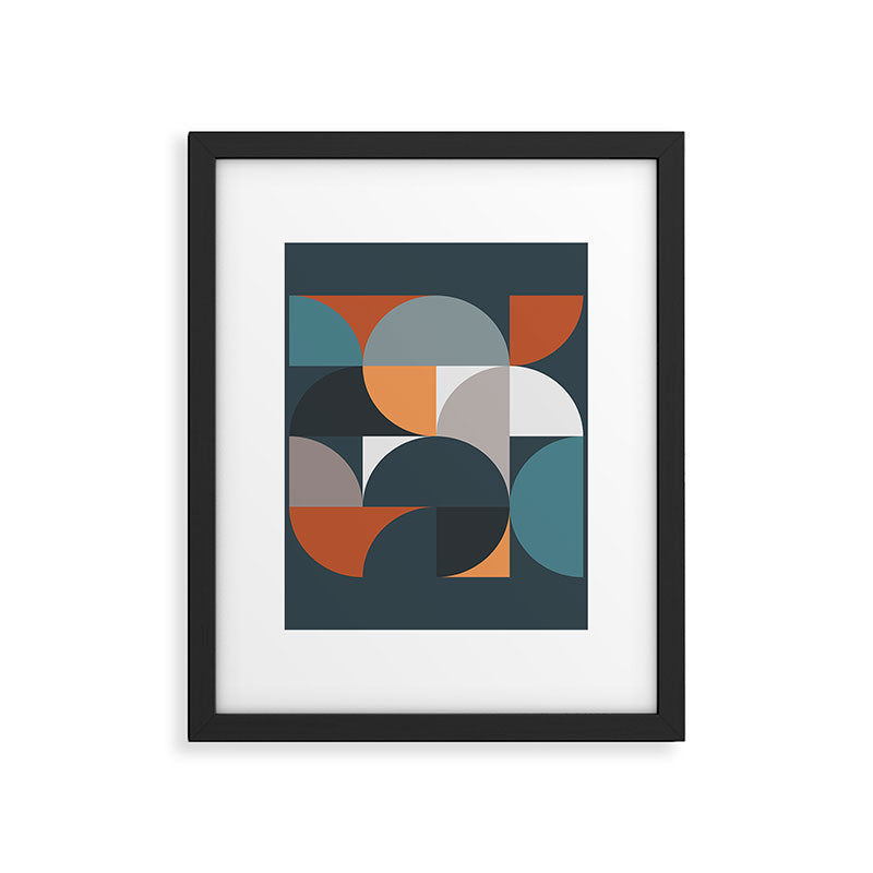 Mid Century Geometric 11/2 Framed Art Print Gallery Image 6