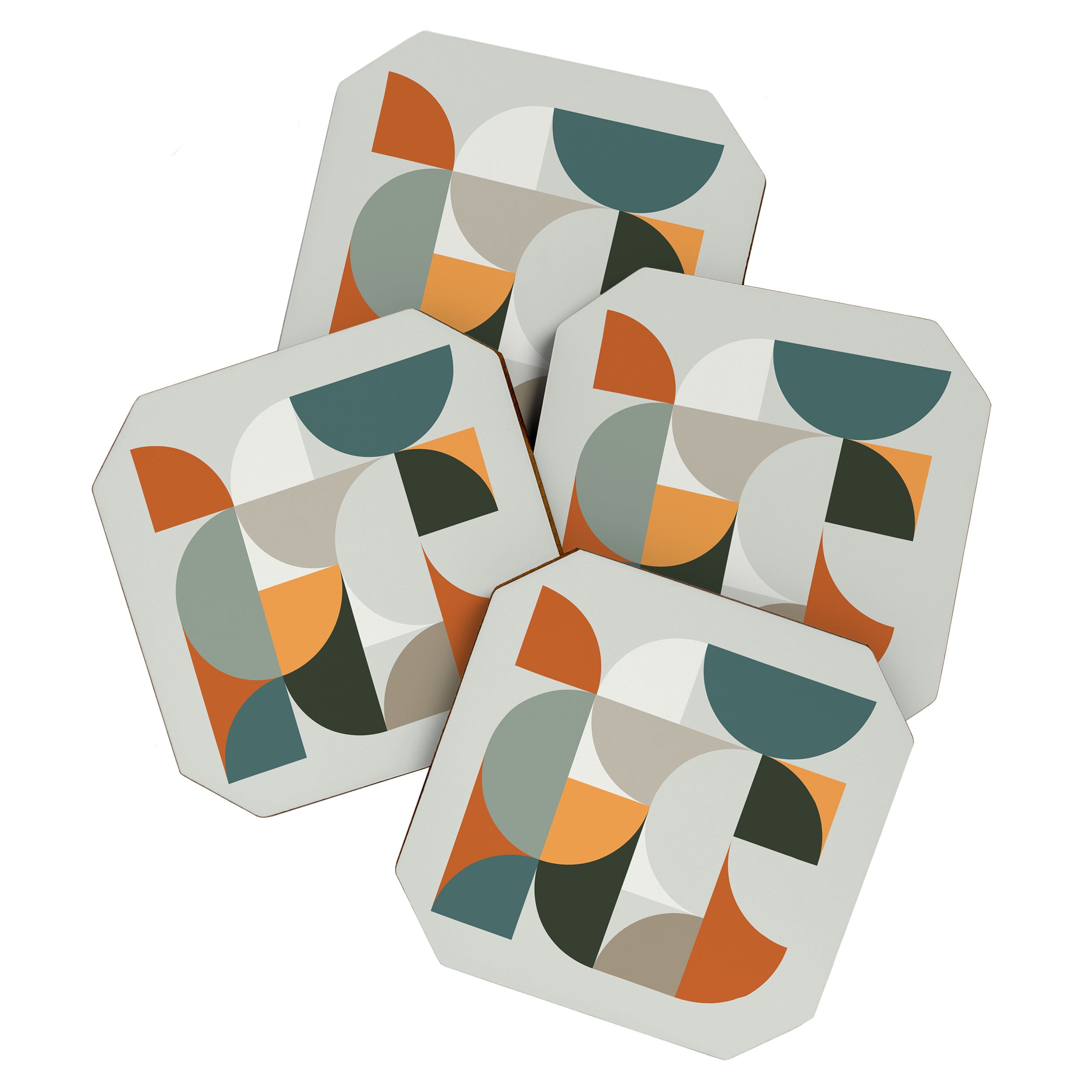 Mid Century Geometric 12 Coaster Gallery Image 1