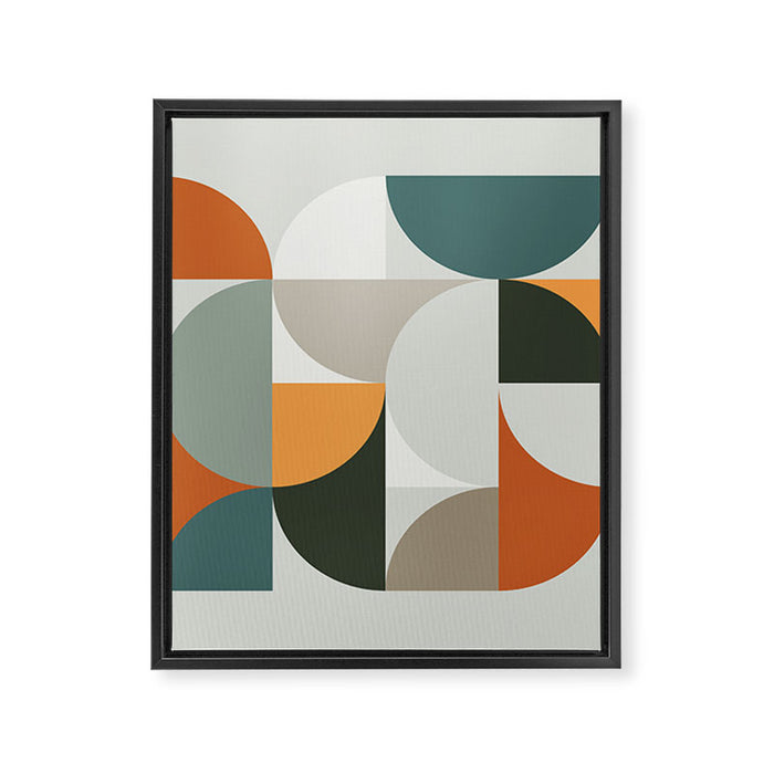 Mid Century Geometric 12 Framed Canvas Print Gallery Image 1