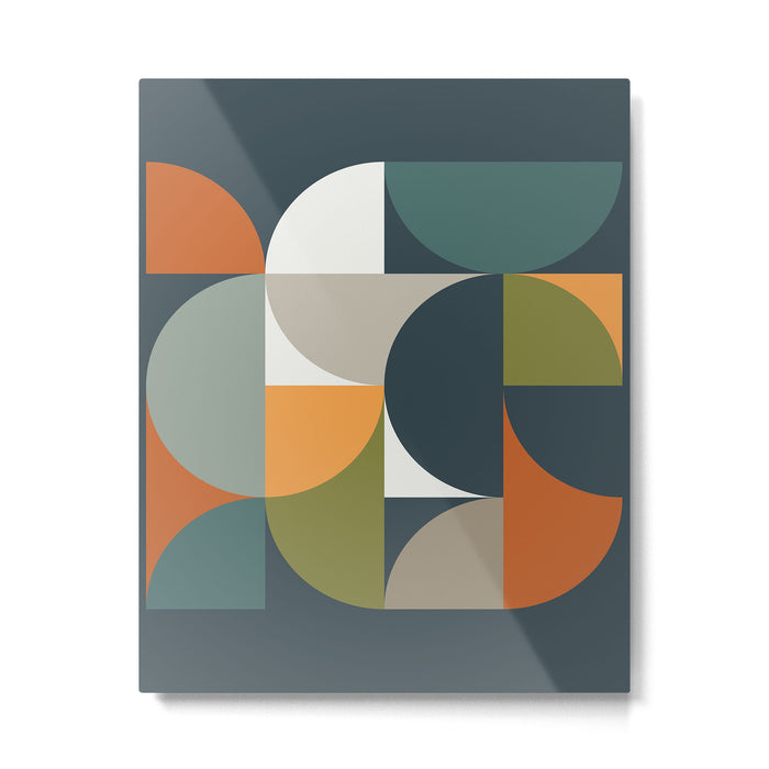 Mid Century Geometric 12/2 Metal Print Gallery Image 1