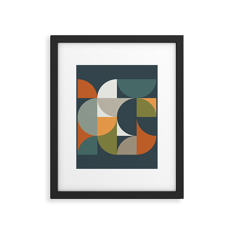Mid Century Geometric 12/2 Framed Art Print Gallery Image 4
