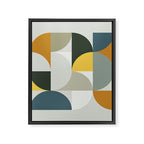 Mid Century Geometric 13 Framed Canvas Print Gallery Image 8