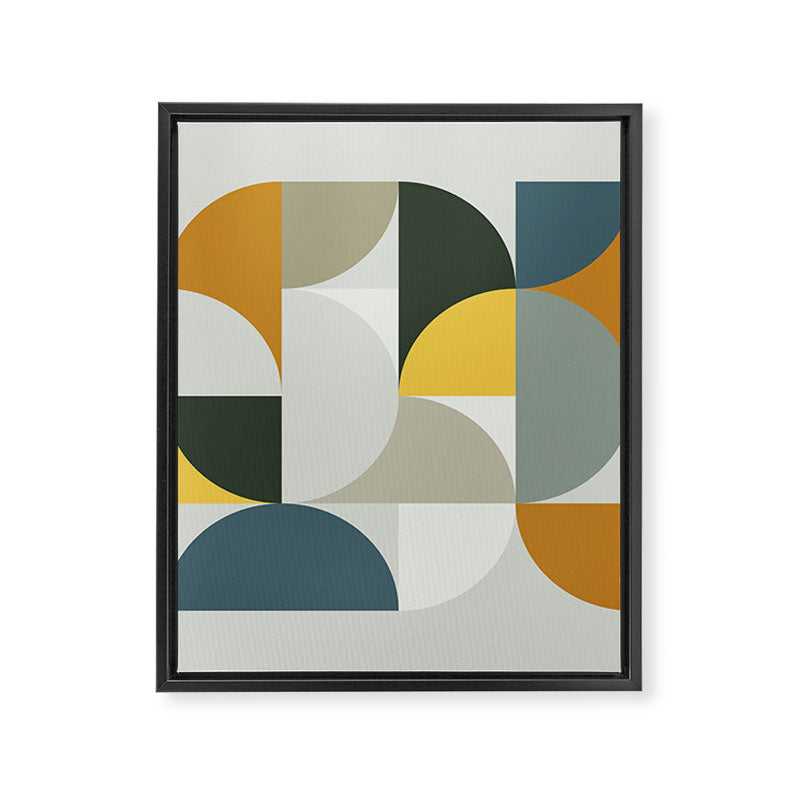 Mid Century Geometric 13 Framed Canvas Print Gallery Image 8