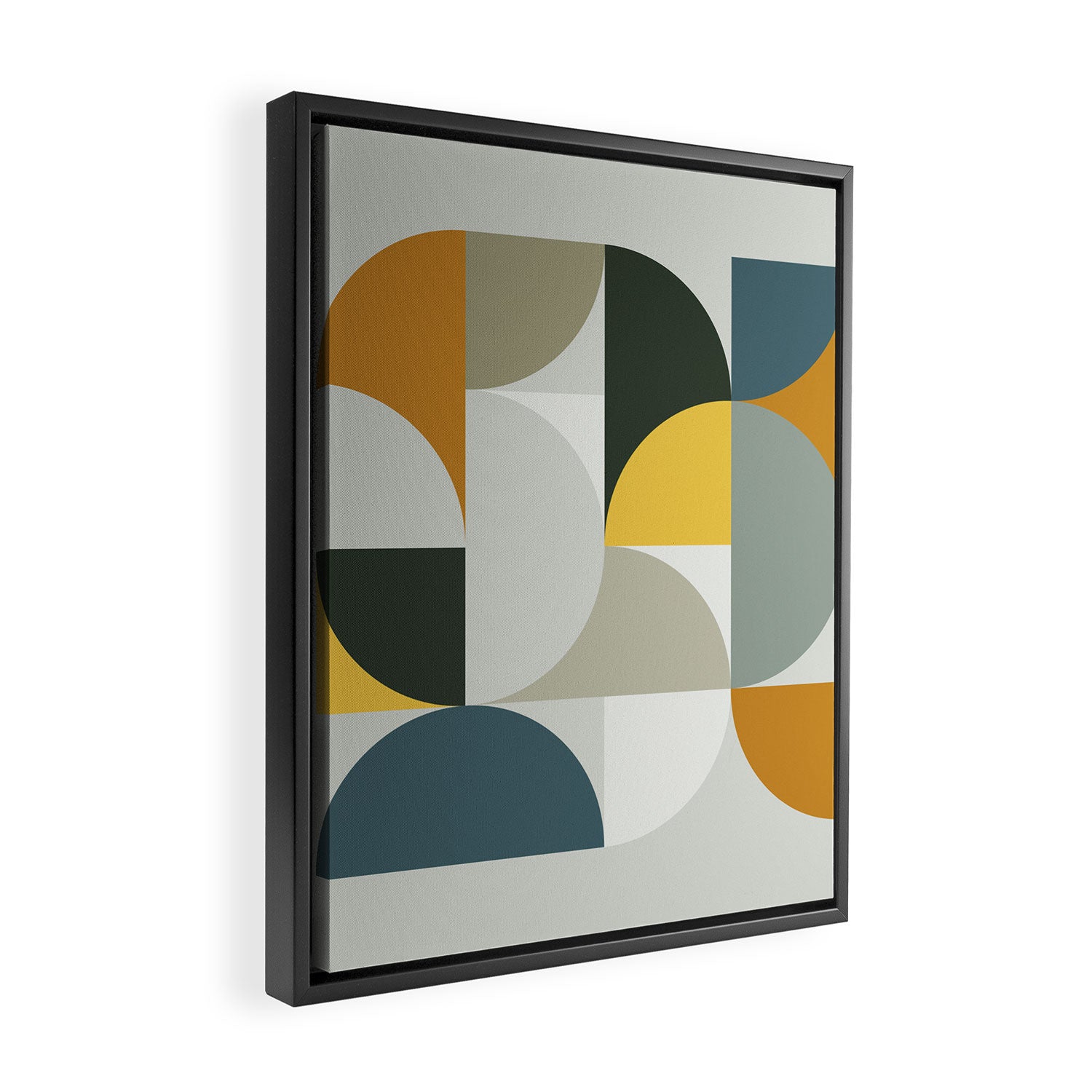 Mid Century Geometric 13 Framed Canvas Print Gallery Image 2