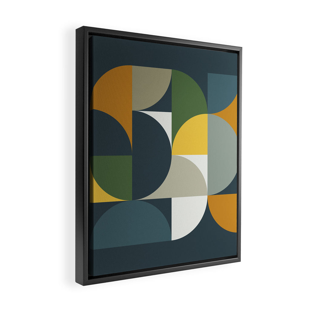 Mid Century Geometric 13/2 Framed Canvas Print Gallery Image 2