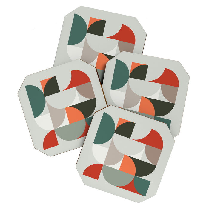 Mid Century Geometric 14 Coaster Gallery Image 1