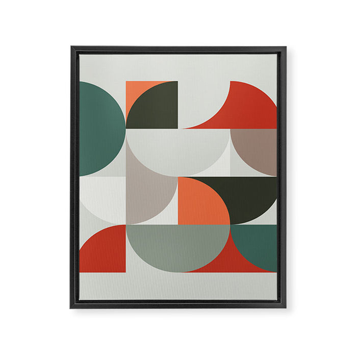 Mid Century Geometric 14 Framed Canvas Print Gallery Image 1