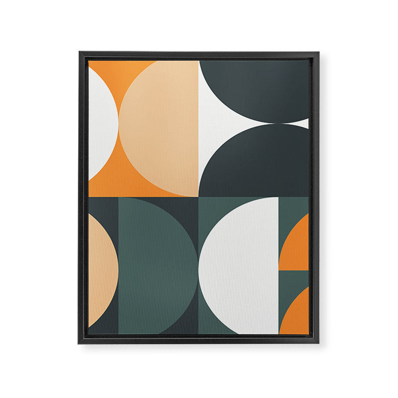 Mid Century Geometric 15B Framed Canvas Print Gallery Image 8