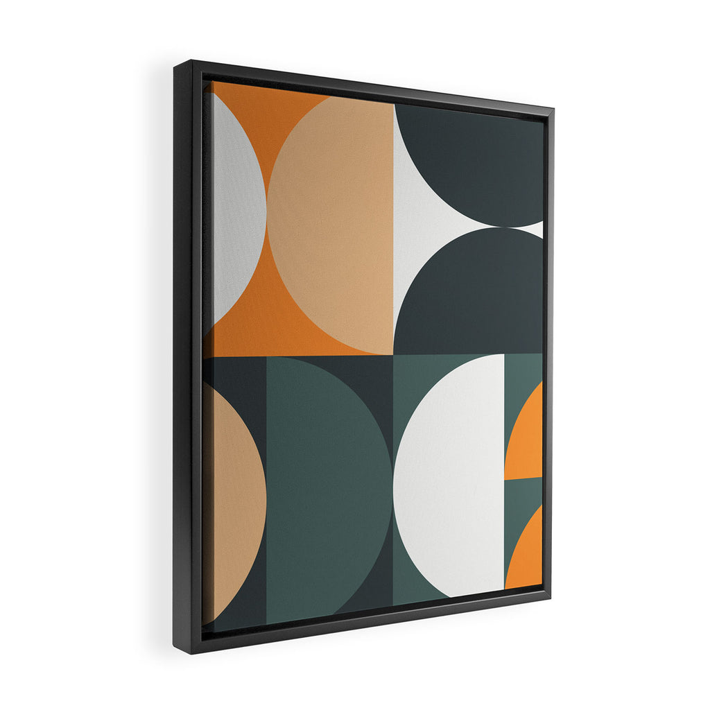 Mid Century Geometric 15B Framed Canvas Print Gallery Image 2