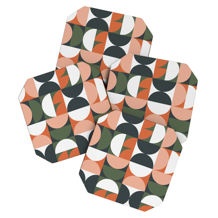 Mid Century Geometric 16 Coaster Gallery Image 1
