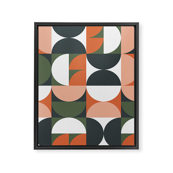 Mid Century Geometric 16 Framed Canvas Print Gallery Image 1