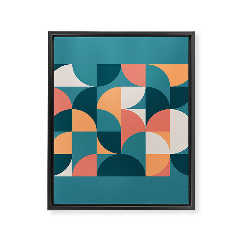 Mid Century Geometric 18 Framed Canvas Print Gallery Image 8