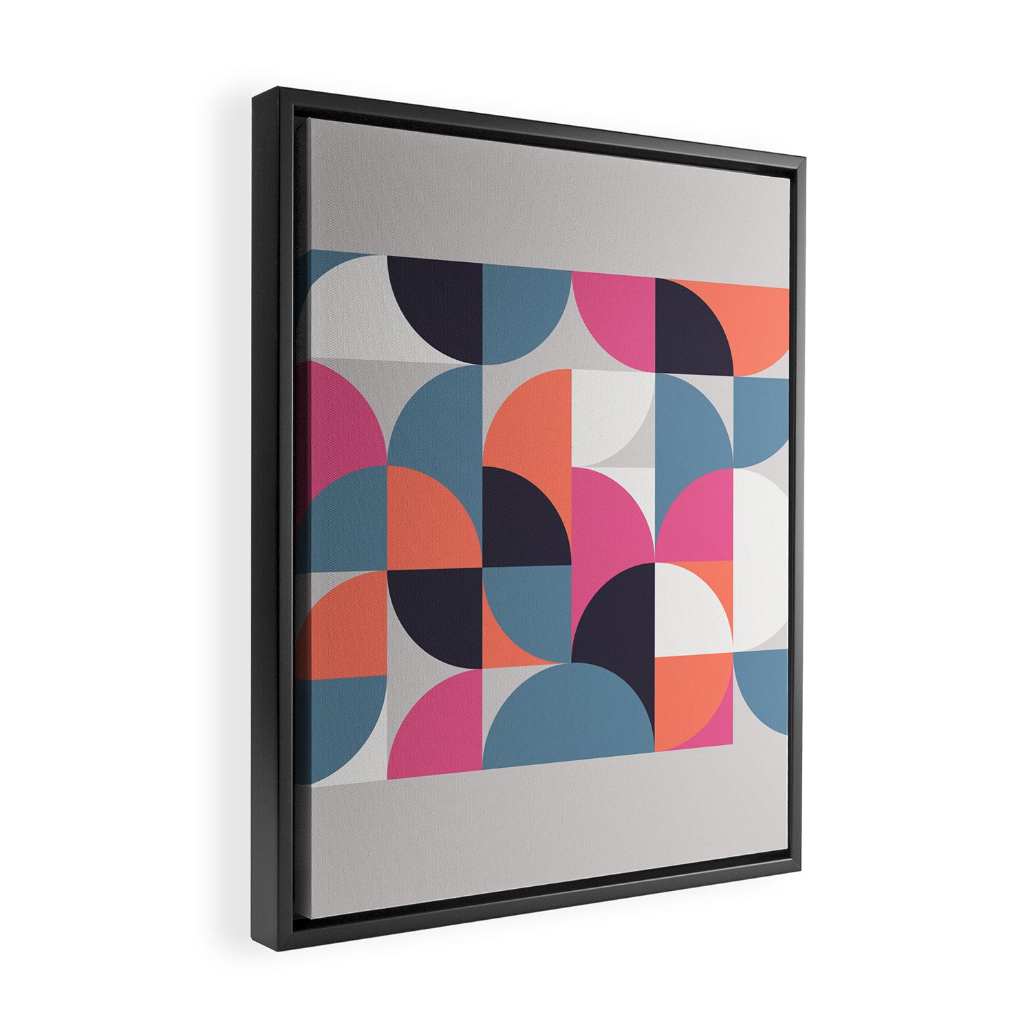 Mid Century Geometric 21 Framed Canvas Print Gallery Image 2