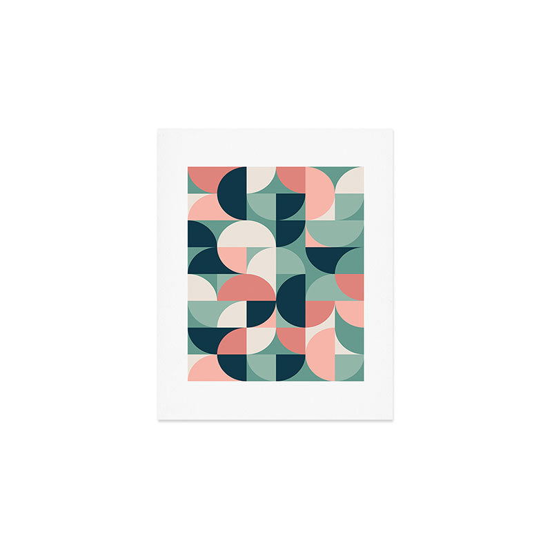 Mid Century Geometric 23A Art Print Gallery Image 1