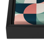 Mid Century Geometric 23A Framed Canvas Print Gallery Image 3