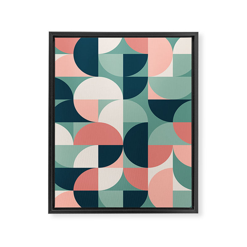 Mid Century Geometric 23A Framed Canvas Print Gallery Image 8
