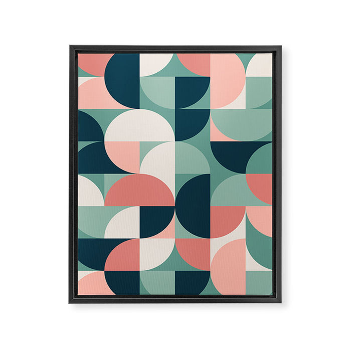 Mid Century Geometric 23A Framed Canvas Print Gallery Image 1