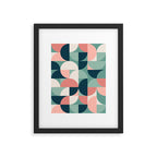 Mid Century Geometric 23A Framed Art Print Gallery Image 6