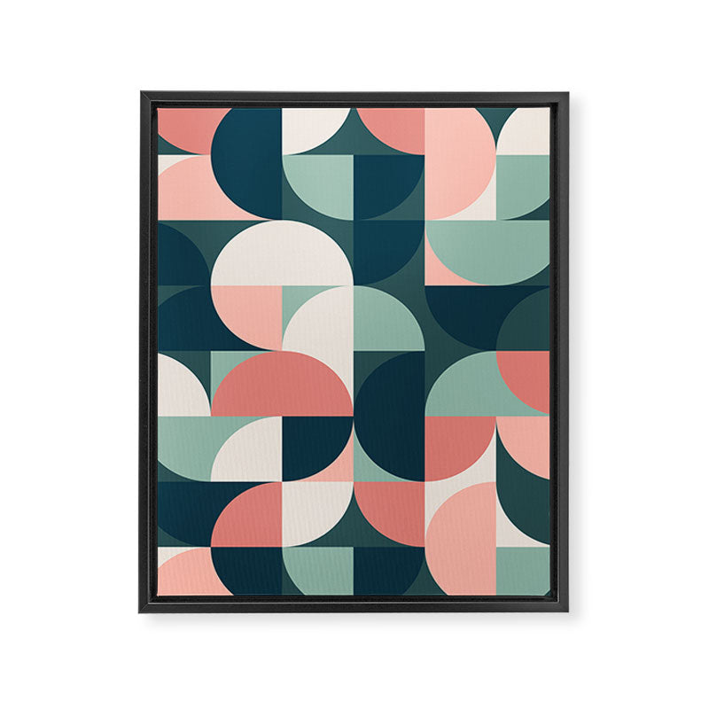 Mid Century Geometric 23B Framed Canvas Print Gallery Image 8