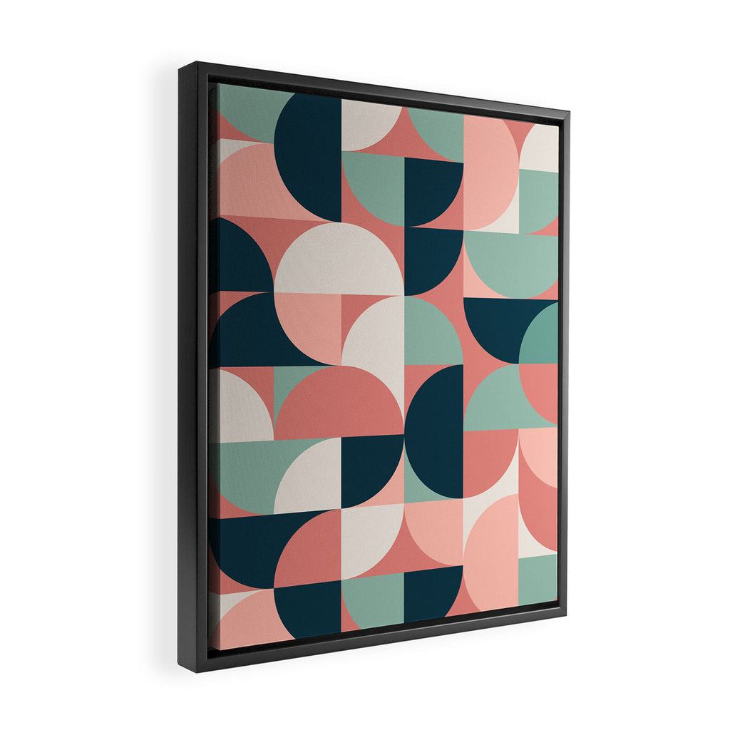 Mid Century Geometric 23C Framed Canvas Print Gallery Image 2