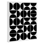 Mid Century Modern Geometric 04 Black Canvas Print Gallery Image 3