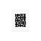 Mid Century Modern Geometric 04 Black Art Print Gallery Image 1