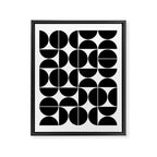 Mid Century Modern Geometric 04 Black Framed Canvas Print Gallery Image 6