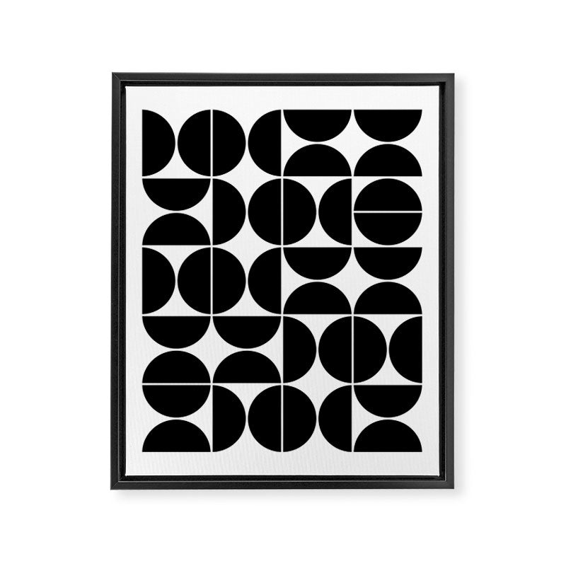 Mid Century Modern Geometric 04 Black Framed Canvas Print Gallery Image 6