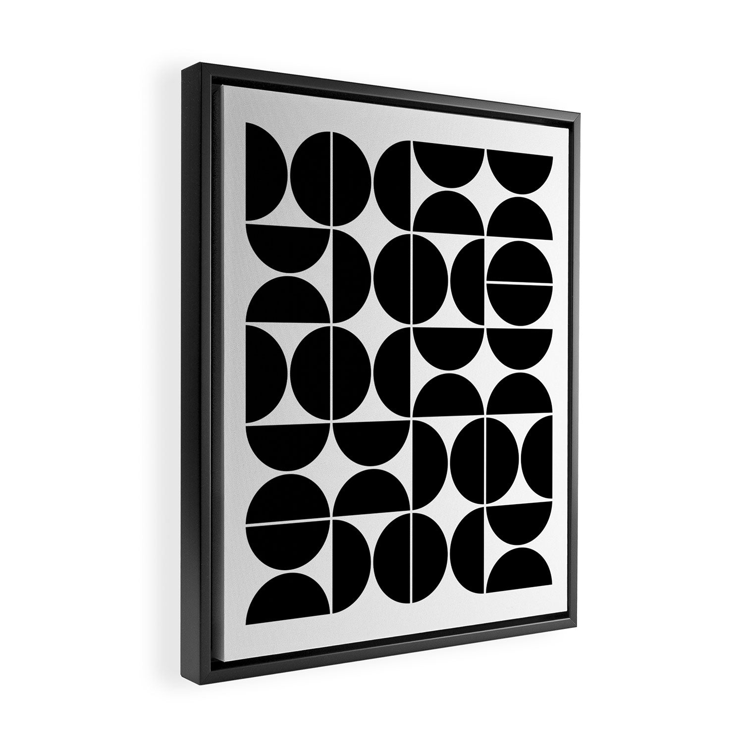 Mid Century Modern Geometric 04 Black Framed Canvas Print Gallery Image 2