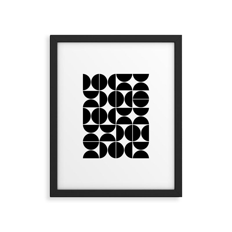 Mid Century Modern Geometric 04 Black Framed Art Print Gallery Image 4