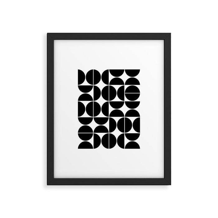 Mid Century Modern Geometric 04 Black Framed Art Print Gallery Image 1