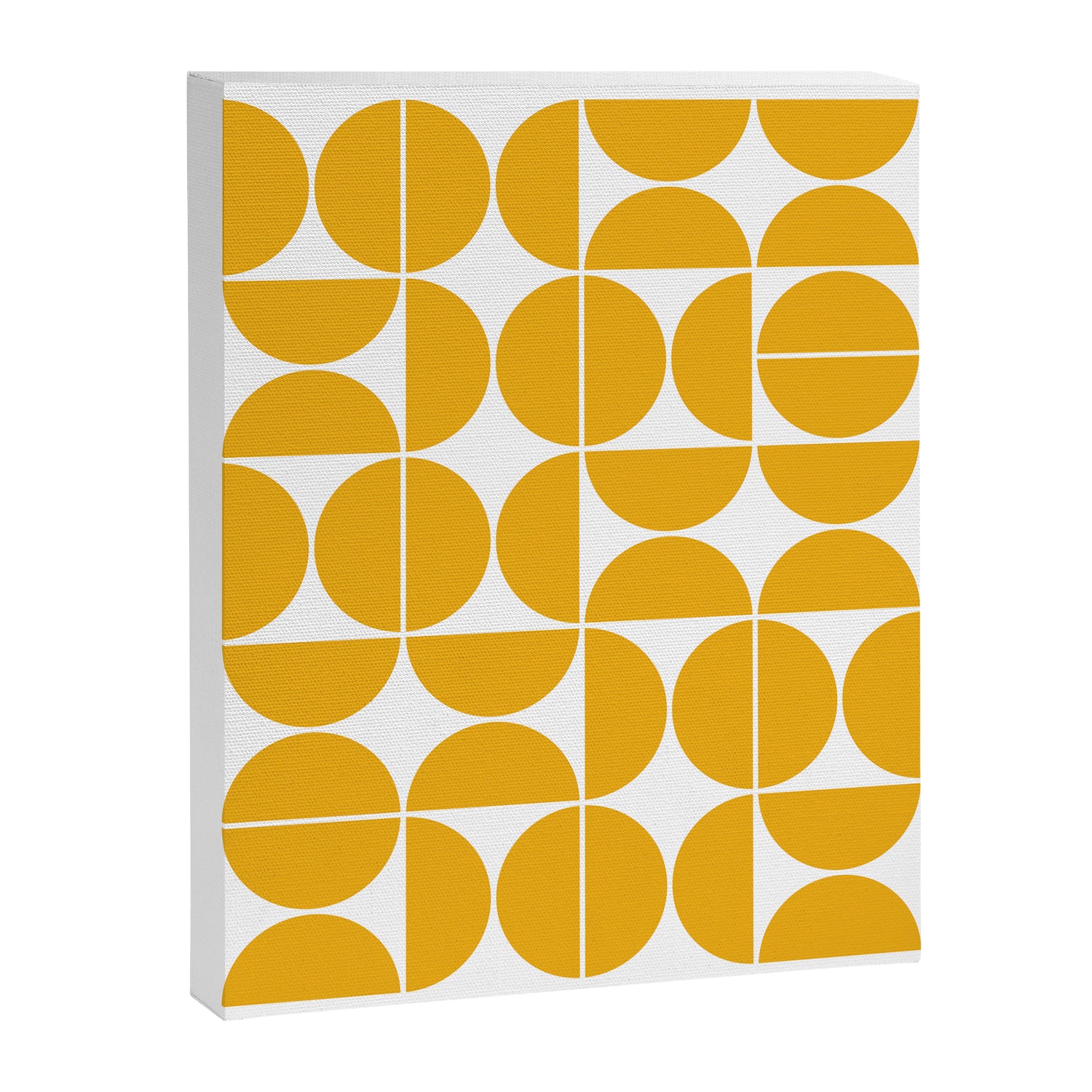 Mid Century Modern Geometric 04 Yellow Canvas Print Gallery Image 6