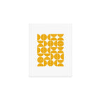 Mid Century Modern Geometric 04 Yellow Art Print Gallery Image 1
