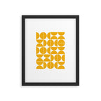 Mid Century Modern Geometric 04 Yellow Framed Art Print Gallery Image 5