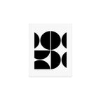 Mid Century Modern Black Square Art Print Gallery Image 1