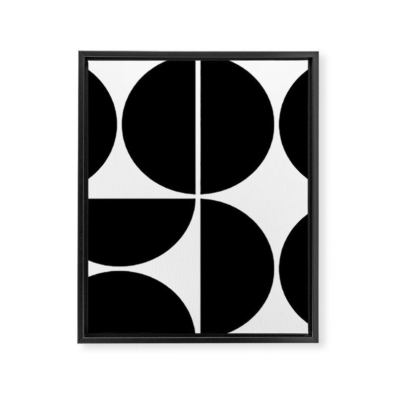 Mid Century Modern Black Square Framed Canvas Print Gallery Image 8