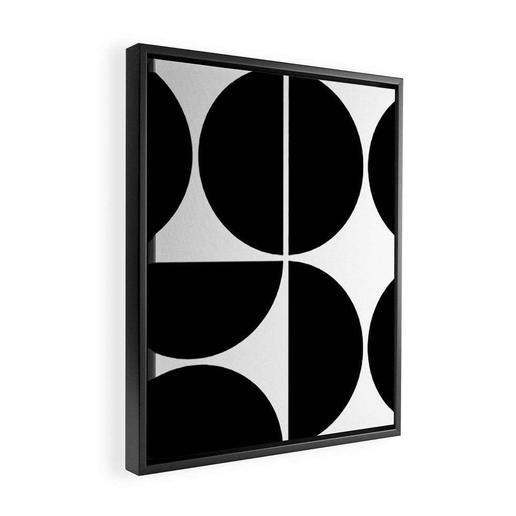 Mid Century Modern Black Square Framed Canvas Print Gallery Image 2