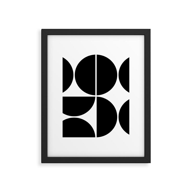 Mid Century Modern Black Square Framed Art Print Gallery Image 4