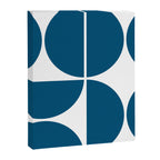 Mid Century Modern Blue Square Canvas Print Gallery Image 8