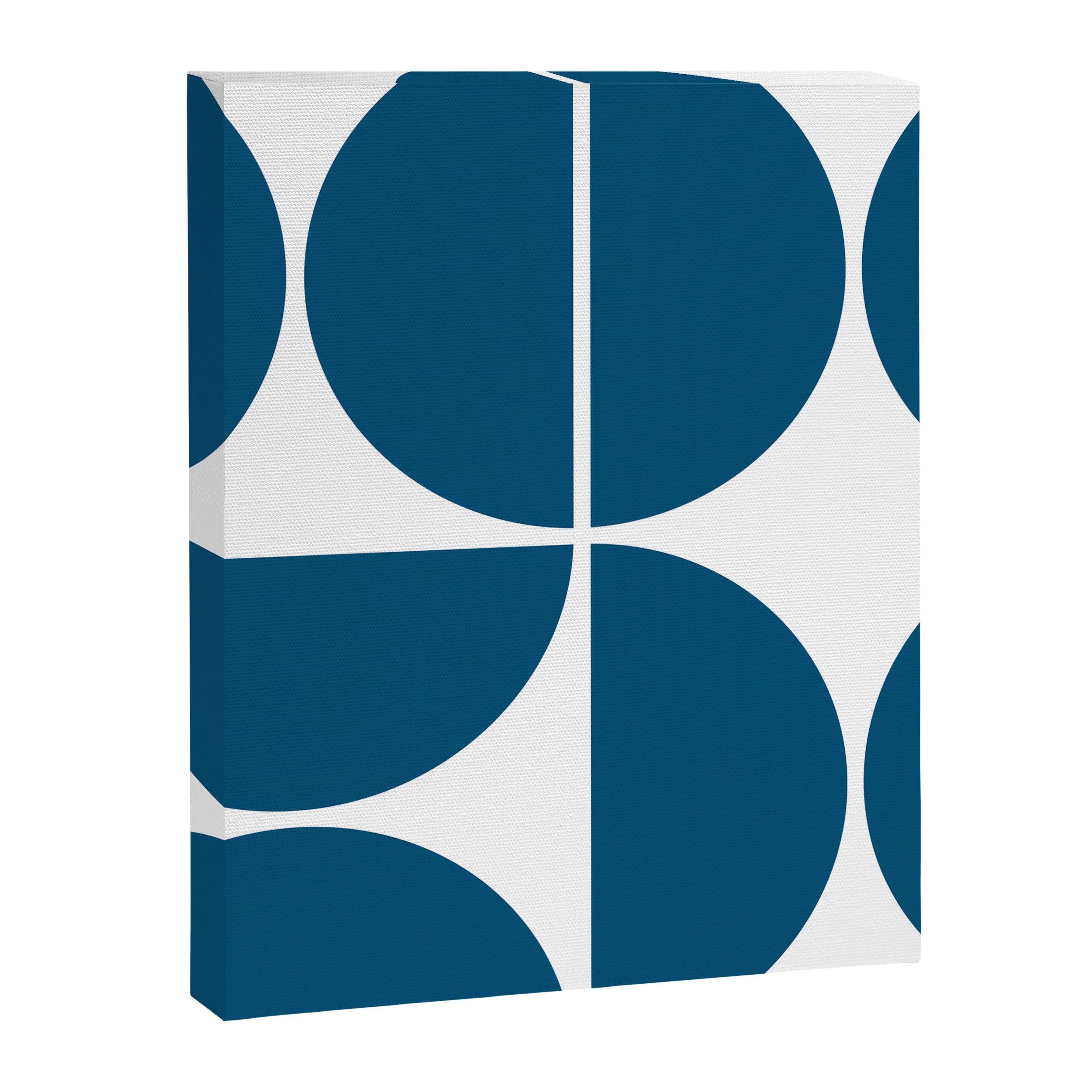 Mid Century Modern Blue Square Canvas Print Gallery Image 8