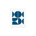Mid Century Modern Blue Square Art Print Gallery Image 1