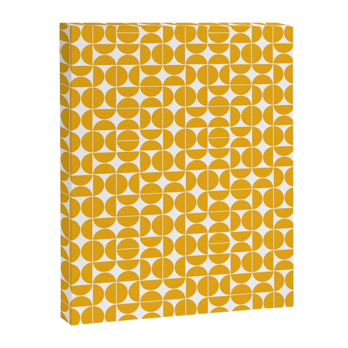 Mid Century Modern Geo 04B Yellow Canvas Print Gallery Image 6