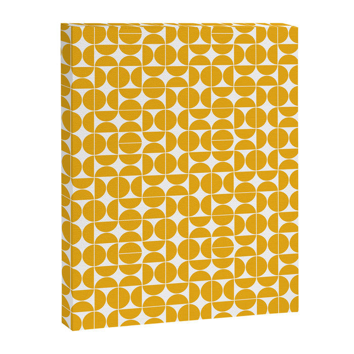 Mid Century Modern Geo 04B Yellow Canvas Print Gallery Image 1