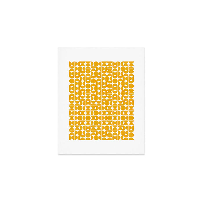 Mid Century Modern Geo 04B Yellow Art Print Gallery Image 1