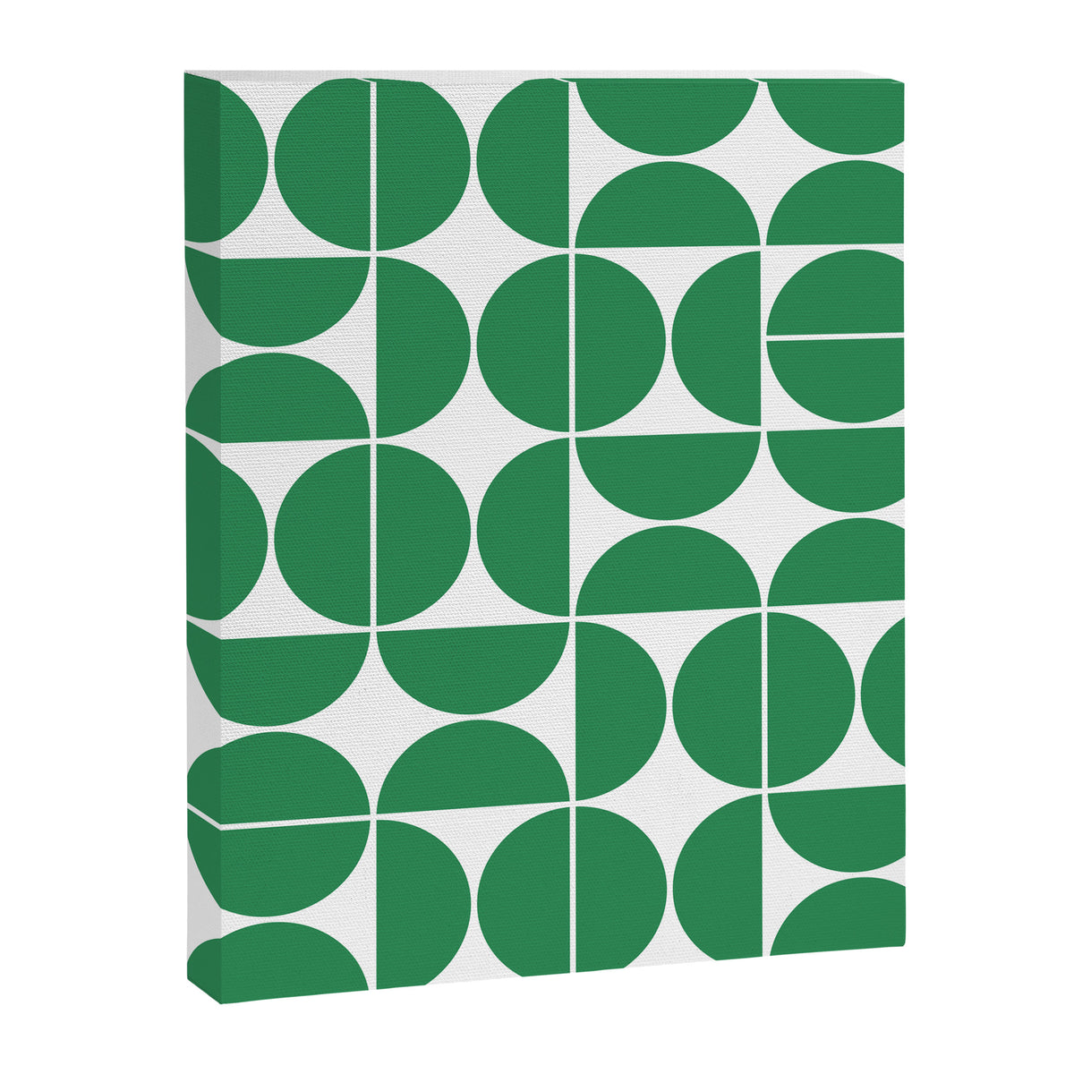 Mid Century Modern Geometric 04 Green Canvas Print Gallery Image 6