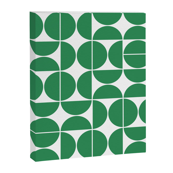 Mid Century Modern Geometric 04 Green Canvas Print Gallery Image 1